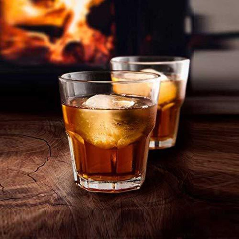 Incrizma (Pack of 2) Glassware - Imported Glass Tumbler Set of 2, 266 ml Glass Set Whisky Glass(266 ml, Glass, Clear)