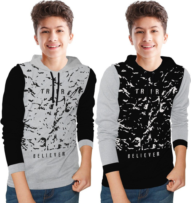 TRIPR Boys Printed Cotton Blend T Shirt(Multicolor, Pack of 2) TRIPR Boys Printed Cotton Blend T Shirt(Multicolor, Pack of 2)
