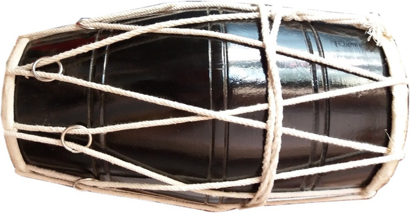 NSR Traders DR17 Rope & Rings Dholak(Black)