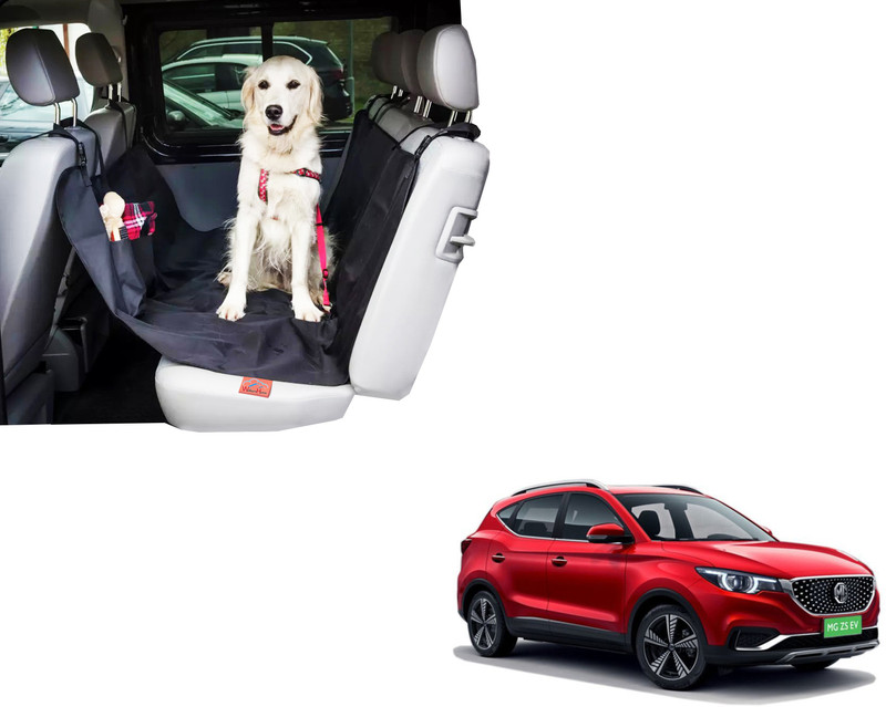 WolkomHome Waterproof Car Hammock Rear Seat Cover for Pets - 55 x 56 Inches, Black with two pockets Hammock Pet Seat Cover(Black Waterproof)