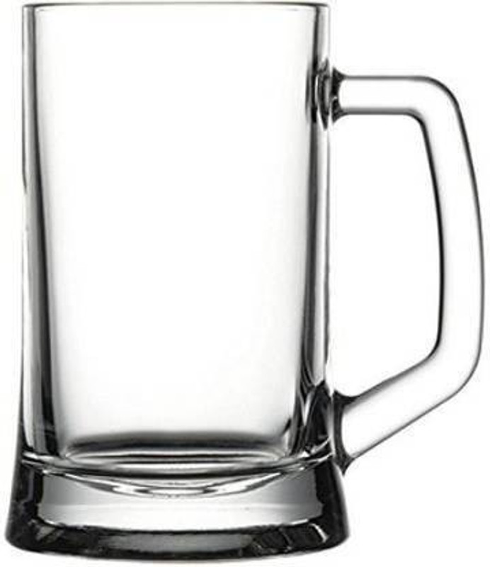Gunatit Enterprise (Pack of 2) Drinking Glass Mug Glass Beer Mug(500 ml, Glass, Clear)