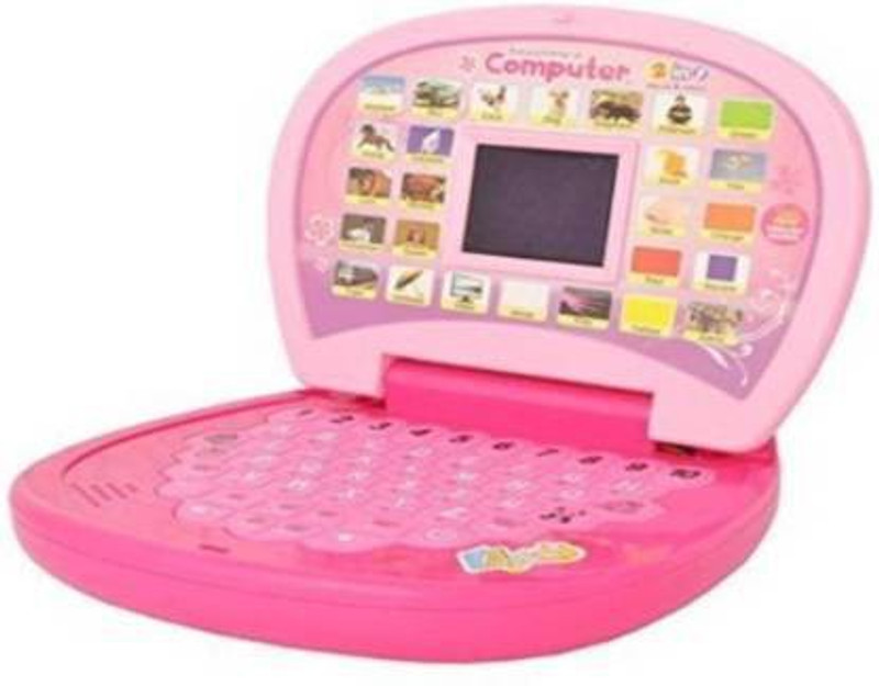 webster ABCD and 12345 Learning Kids Laptop with LED Display WITH Music(Pink)