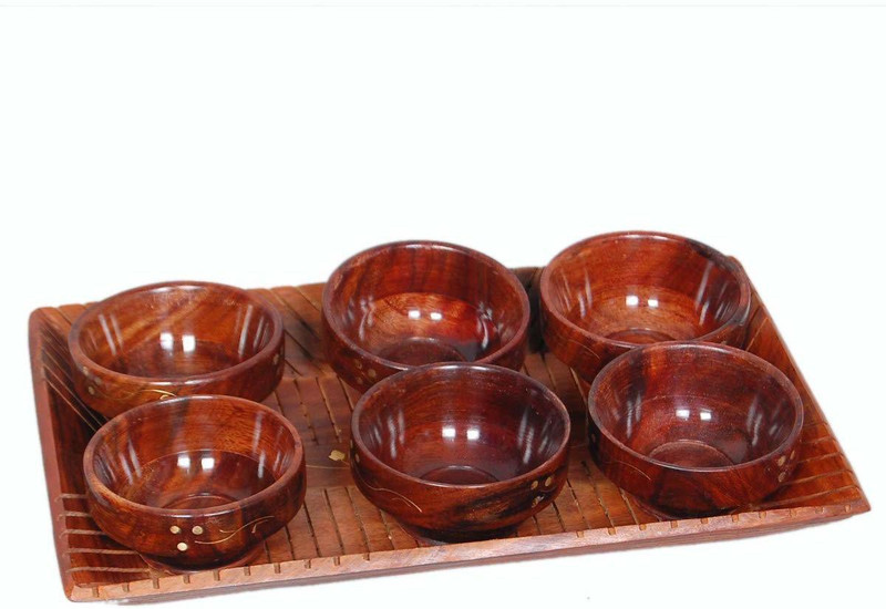 AaranyaCrafts Tray, Bowl Serving Set