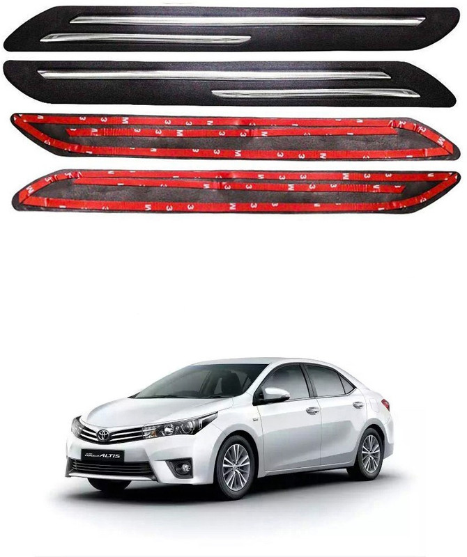 Oshotto Plastic Car Bumper Guard(Black, Pack of 4, Toyota, Corolla Altis)