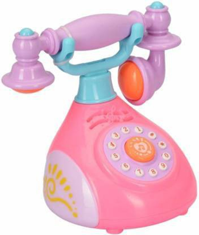 SteelShoot Phone Toy for Baby 6-36 Months Kids Phone Call _ Chat Learning Play Phone Toy for Role-Play Fun(Pink, Blue)