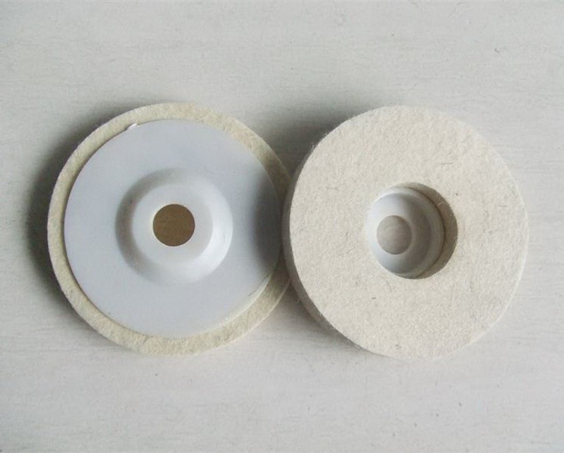 Ess Aar Wool Polishing Wheel Buffing Pad for polishing stainless steel, metal, marble, glass ceramic, 4 Inch (Set of 2) Metal Polisher(4 inch)