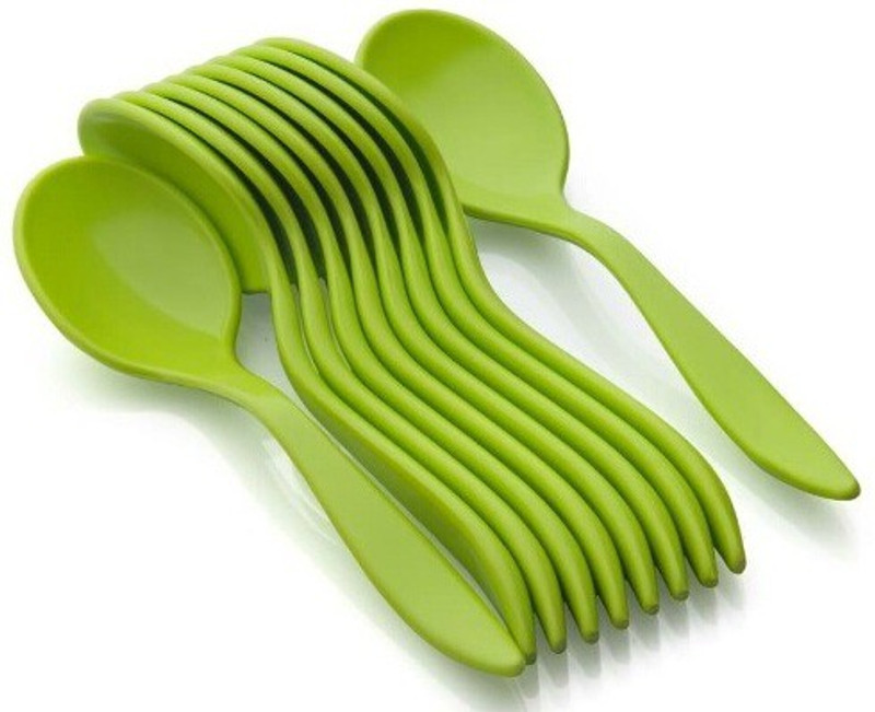 WiiBross Plastic Soup Spoon Set(Pack of 12)