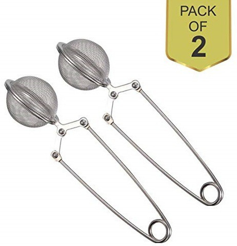 Octavius Ball Shaped Tea Infuser with Squeeze handle Tea Strainer(Pack of 2)