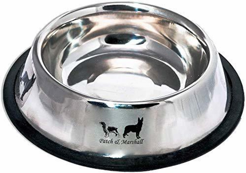 Patch and Marshall Round Stainless Steel Pet Bowl(700 ml Steel)