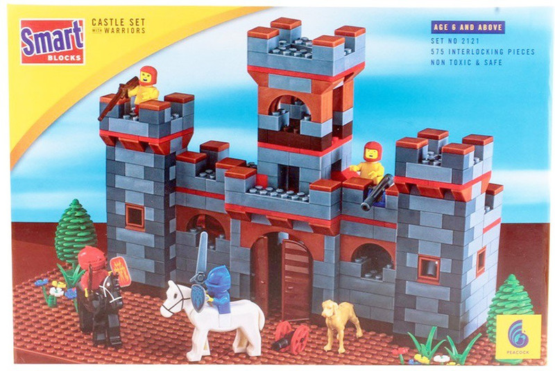 Peacock Smart Blocks Castle Set Senior- 575 Pcs(Multicolor)