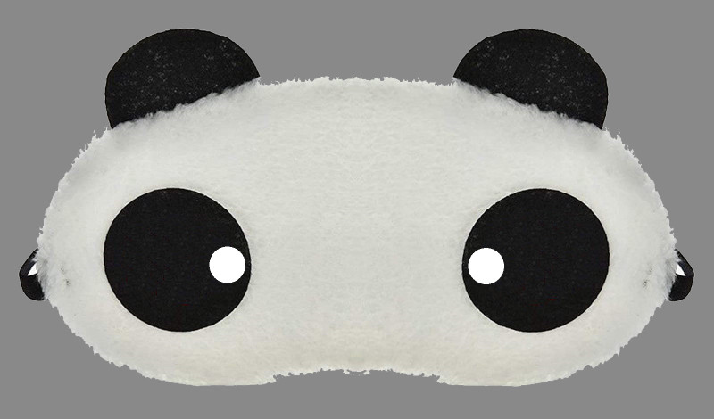 Nitsha Panda Eye Blind Sleeping Eye Mask Slip Night Sleep Eye White And Black Super Soft & Smooth Travel Masks for Men Women Girls Boys Kids (Panda)(1 ml)