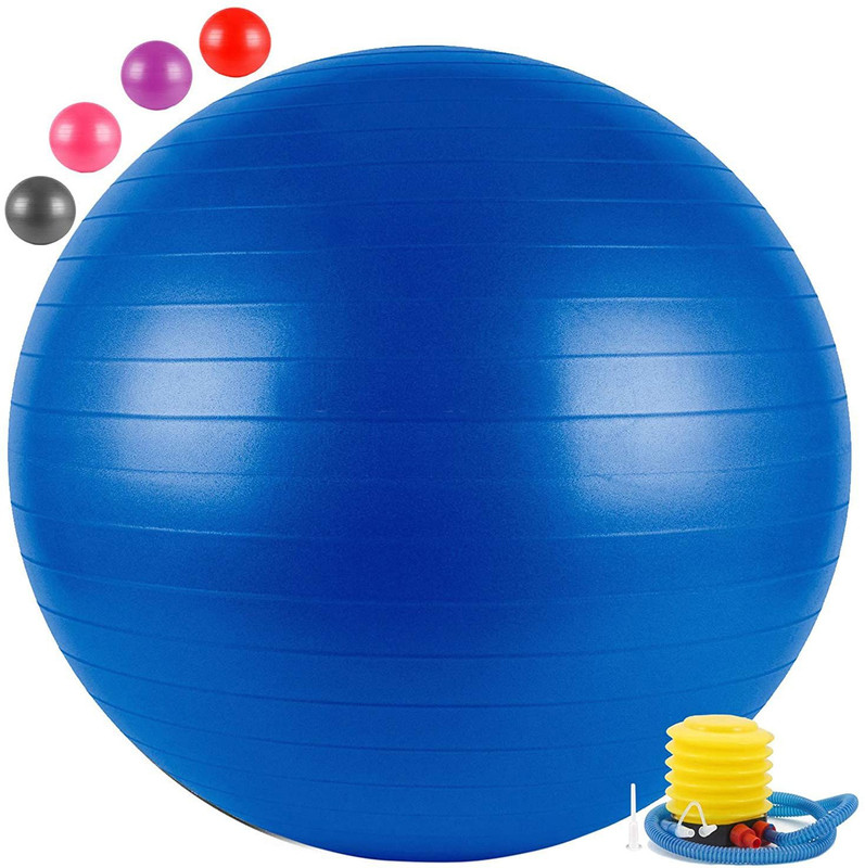 Viradiya's Gym Ball with Pump, Workout & Fitness Stability Ball. Exercise Home & Gym-65 cm Gym Ball(With Pump)