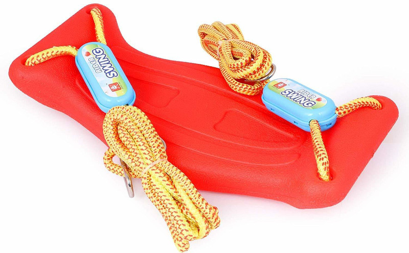 Synlark Rider Jhula for Kids Playing Indoor Outdoor Plastic Swing for Hanging(Red)
