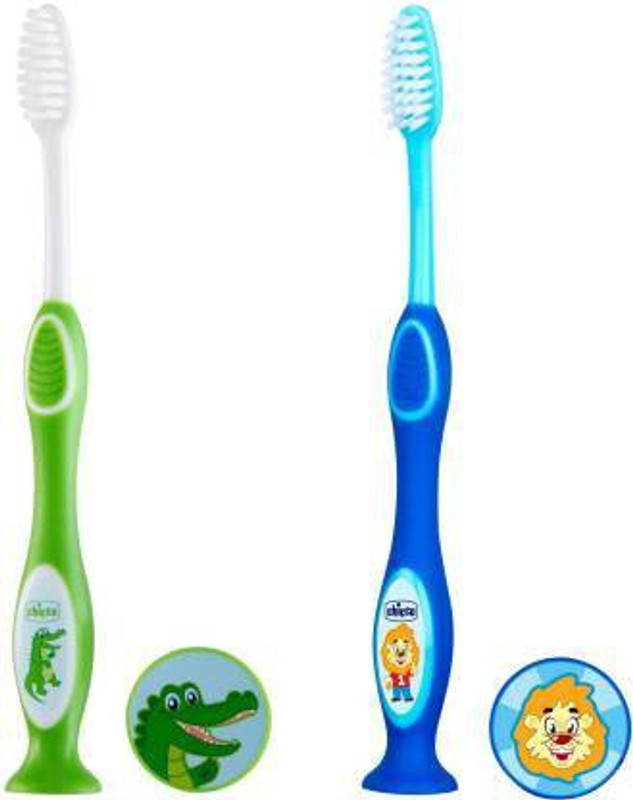 Chicco Teeth Toothbursh Girl Extra Soft Toothbrush (2 Toothbrushes) Soft Toothbrush(Pack of 2)