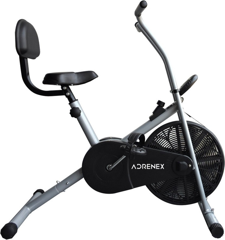 Adrenex by Flipkart AIRBIKE90BS Exercise Bicycle with Fixed Handles and Back Support Upright Stationary Exercise Bike(Grey)