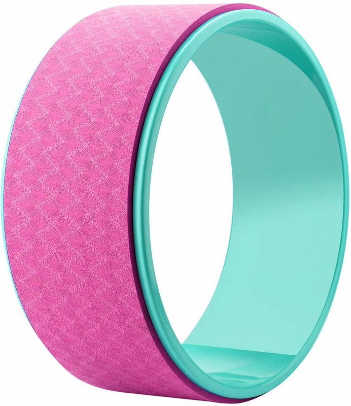 HOFTIZ Strongest and Most Comfortable Dharma Prop Yoga Wheel Yoga Blocks(Pink Pack of 1)