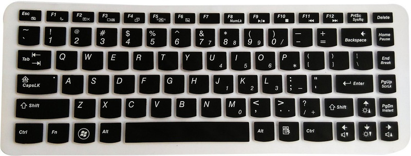 Saco Lenovo IdeaPad Z480 Laptop Keyboard Skin(White, Black)