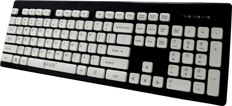 Zazz ZKB0037 Wired USB Laptop Keyboard(White)