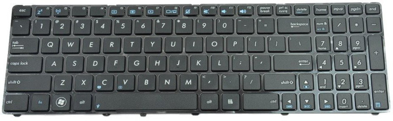 maanyateck For Asus A52 A52F A52JT A52JU A54C A54H A54HR A54L K52 K53 K53E US Layout Black Color Internal Laptop Keyboard(Black)