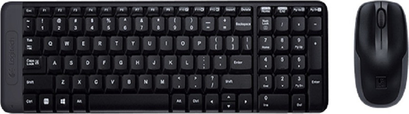 Logitech MK220 Mouse & Wireless Laptop Keyboard(Black)