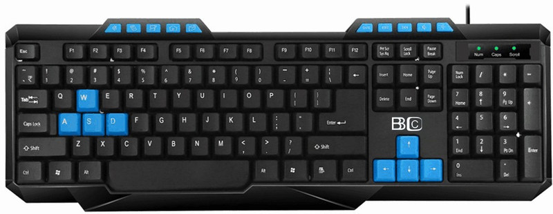 BBC BBC518 Wired USB Laptop Keyboard(Black&Blue)