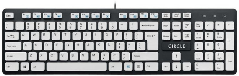 Circle C-23 Wired USB Laptop Keyboard Compatible with Desktop, Laptop, Mac(White)