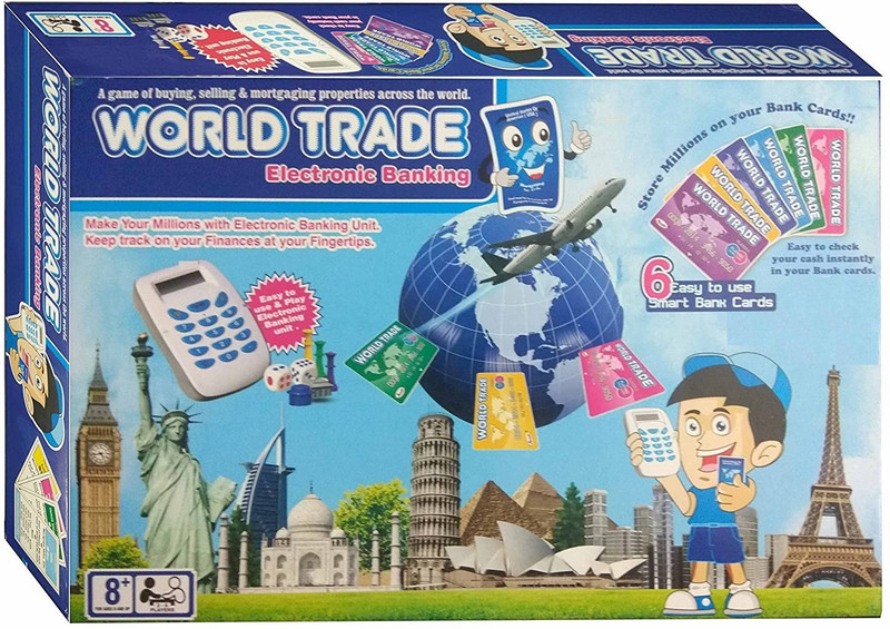 Jayaansh Traders World Trade Property Trading Game - Electronic Banking with Swipe Machine Money & Assets Board Game