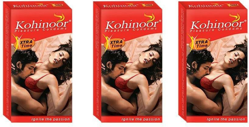 KOHINOOR Extra Time Smooth Condom-3 Pack-30 Condom Condom(Set of 3, 30 Sheets)