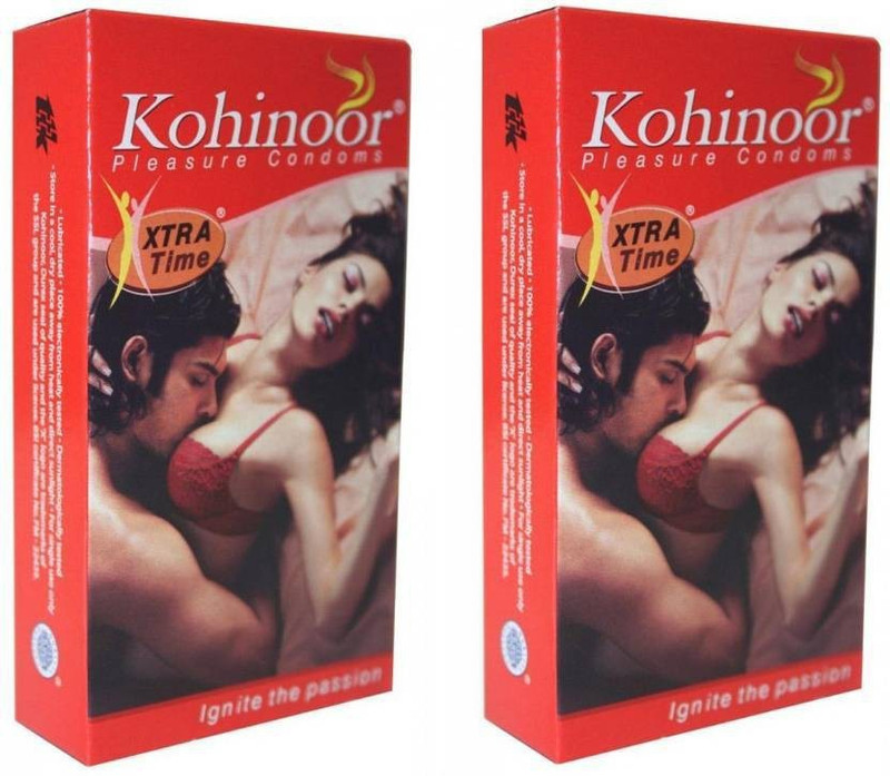 KOHINOOR Extra Time Pleasure honeymoon pack with (Concealed/Confidential Packaging) Condom (Set of 2, 20S) Condom(Set of 2, 10 Sheets)