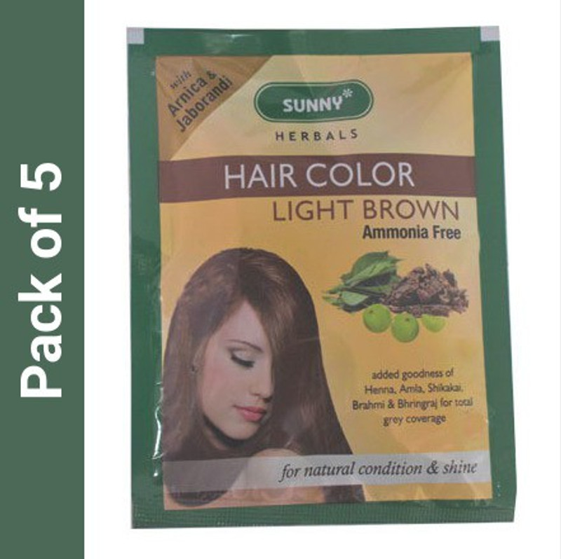 BAKSONS Sunny Hair Color Light Brown Powder(5 x 10)