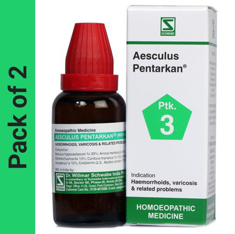 Dr.Willmar Schwabe India Aesculus Pentarkan Liquid(2 x 30)