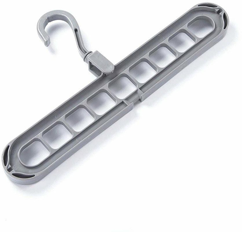 Foxit 9 Hole Plastic Hanger Hanging Hook Indoor Wardrobe Clothes Organization Storage Balcony Windowsill Suit Racks (1Pc) Car Coat Hanger