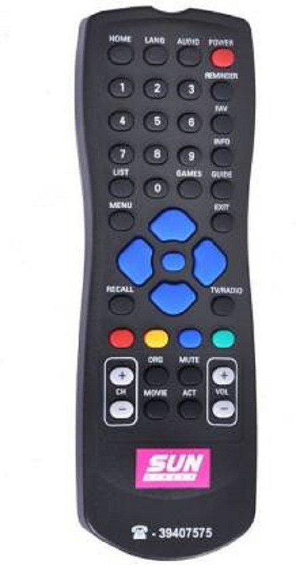 Wellchoice Keyboard Case for sun TV Remote(Black, Plastic)