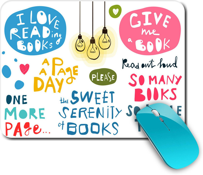 whats your kick Book Reading | Study | Books | Library |Creative | Printed Mouse Pad/Designer Waterproof Coating Gaming Mouse Pad For Computer/Laptop (Multi8) Non Slip Base Mousepad(Multicolor)