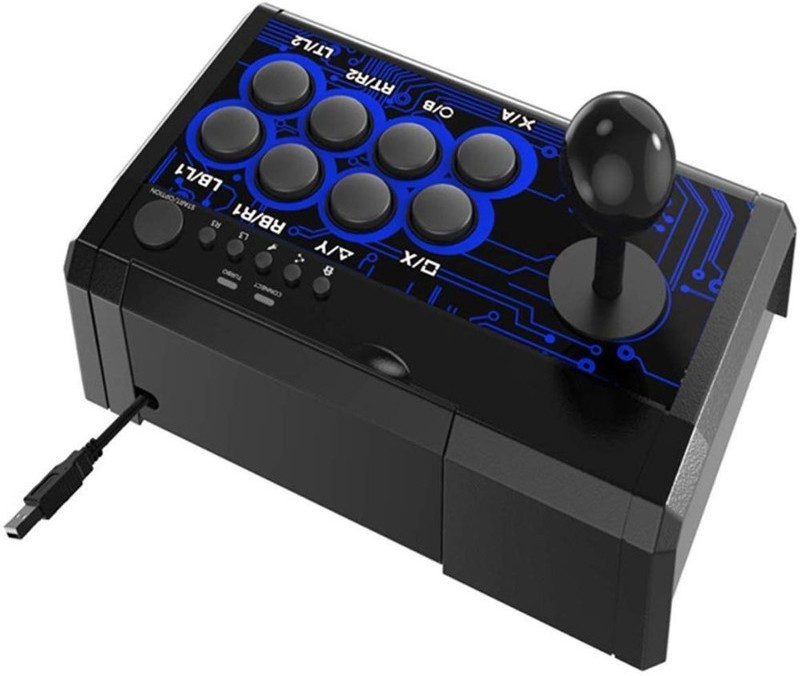 TMG 7in1 Retro Arcade Fighting Analog Stick Game Controller Joystick Rocker DOBE TP4-1886 for SWITCH/PS4/PS3/XBOX ONE/XBOX ONE S/360/PC/Android  Joystick(Multicolor, For PS4)