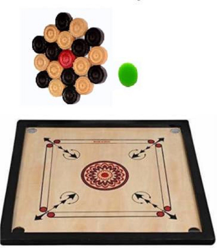 Satya Sports Carrom Board 20inchs with Coins & Striker 20 inch Carrom Board(Multicolor)