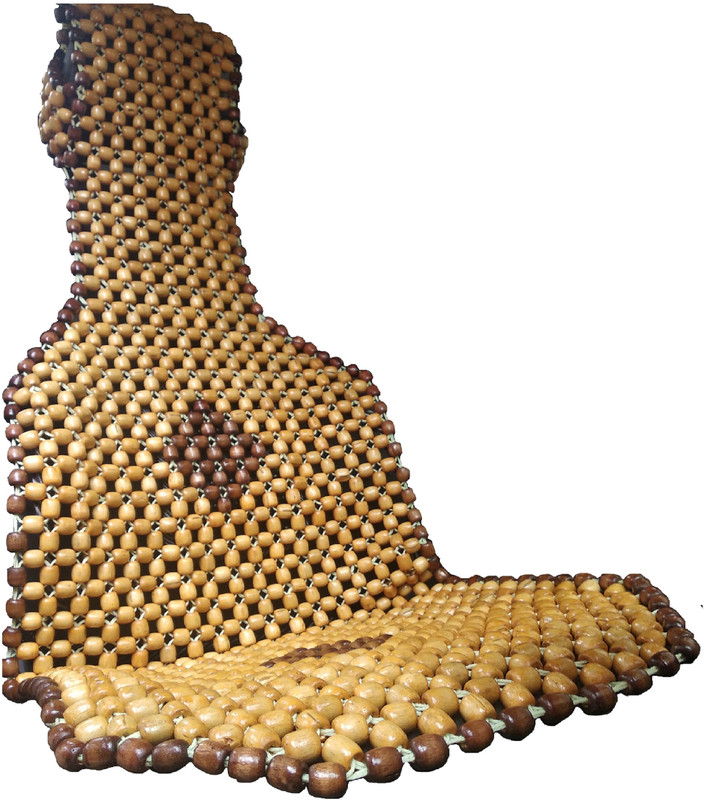 Q1 Beads Wooden Bead Seating Pad For Volkswagen, Mahindra, Hyundai, Maruti Suzuki, Toyota, Ford, Tata, Honda, Jeep Swift Dzire, Alto 800, Celerio, WagonR, Swift, i10 Active, Indica, Universal For Car(Front Seats, Car, Bus, Truck, Sedan, Hatchback, Small Cars Beige)