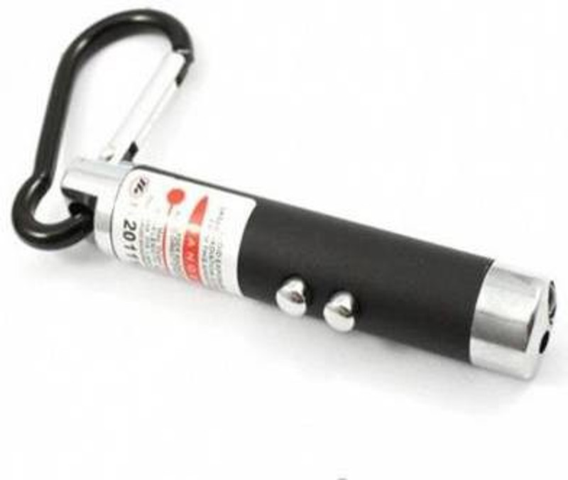 khilona bazar 3 In 1- LED Flashlight + Torch Keychain + Laser Pointer- Black (650 nm, Black)(650 nm, Red)