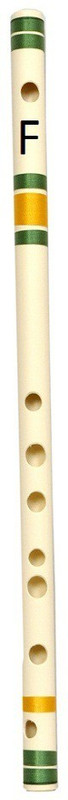 IBDA Bansuri Premium Quality F Middle Scale for Professional/Beginner PVC Flute. Sanitized PVC Flute(38 cm)