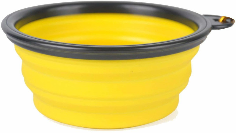 Emily Pets Round Plastic Pet Bowl(350 ml Yellow)