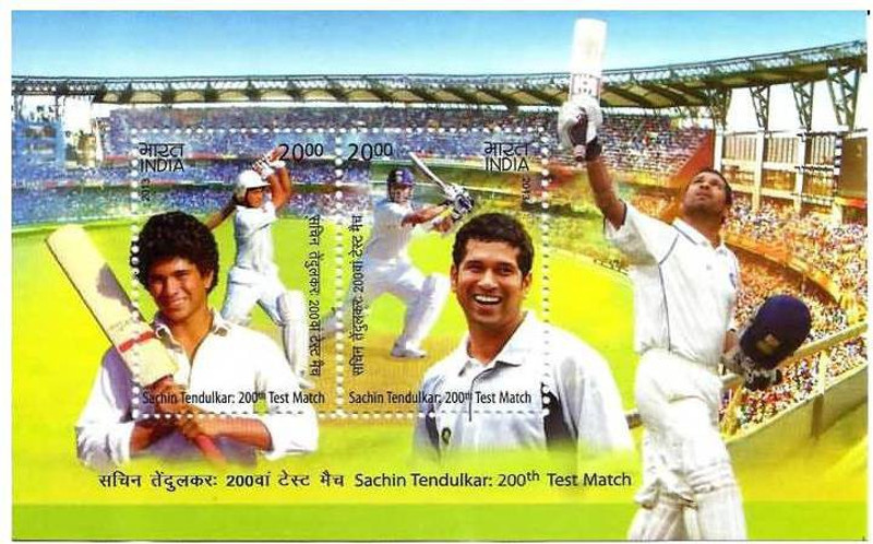 Phila Hub 2013 Sachin Tendulkar Setenant Pair MNH Stamps(2 Stamps)