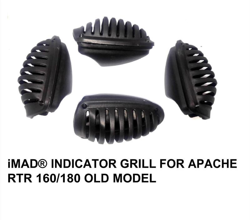 imad APACHE RTR 160/180 INDICATOR GRILL Bike Headlight Grill(Black)