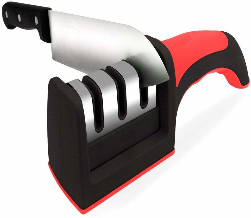 Jk Roxx 3 slot knife sharpener Knife Sharpening Stone Knife Sharpening Stone(Steel, Plastic)