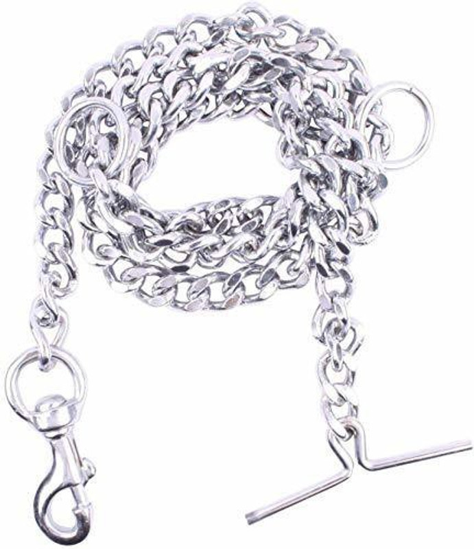 JK INTERNATIONAL CUT DOG CHAIN WITH NICKLE COATING CHAIN 4 NUMBER. 125 cm Dog & Cat Chain Leash(Silver)