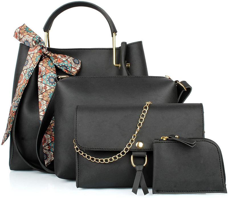 LIVE Women Black Messenger Bag(Pack of: 2)