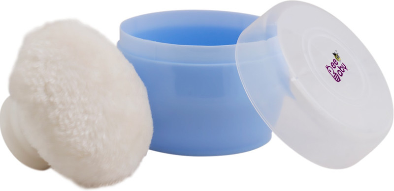 Beebaby Premium Powder Puff with Carry Case(Blue, White)