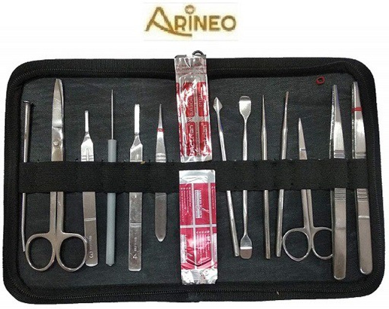 ARINEO SURGICAL Stainless Steel Dissection Kit , Silver Utility Forceps