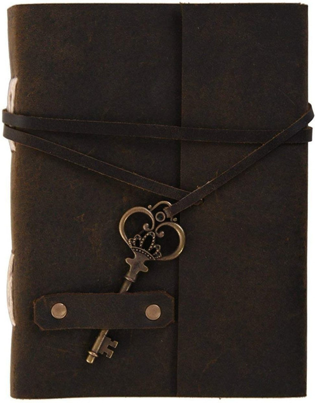 DI-KRAFT Handmade Classic Design Leather A6 Diary Unruled 200 Pages