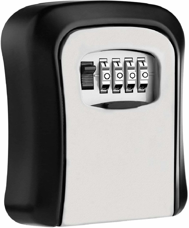 Breewell Combination Key Safe Out Storage Box with Code Password Security Smart Door Lock(Black)