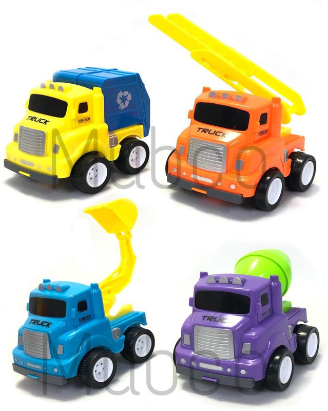 Mubco 4 Colorful Construction Vehicle Automobile Friction Car Toy Set(Multicolor, Pack of: 4)